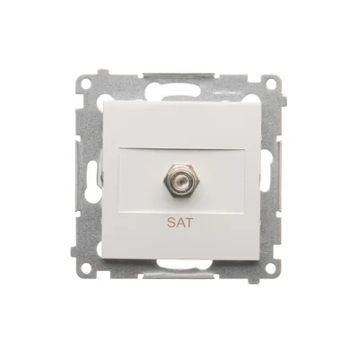 Single SAT antenna socket (module) white