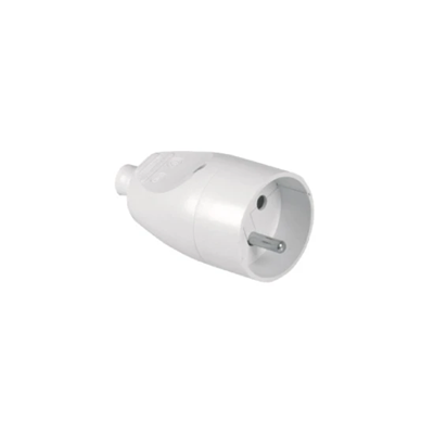 Single socket, detachable, 2p+Z, white