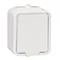 Single socket, grounded, white