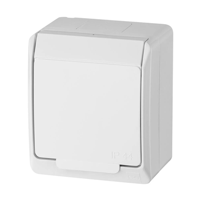 Single socket HERMES 3x2P+Z IP 44 white