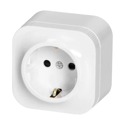 Single socket n/t ToDo 2P+Z Sch. IP20, 16A, 230V AC, white, 10 pcs.