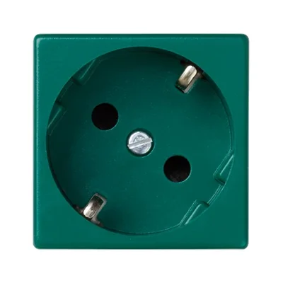 Single socket outlet K45 SCHUKO 16A 230V green