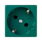 Single socket outlet K45 SCHUKO 16A 230V green