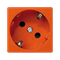 Single socket outlet K45 SCHUKO 16A 250V orange
