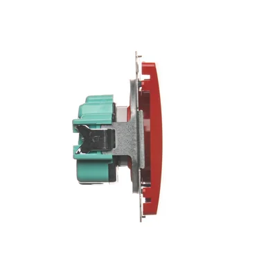 Single socket-outlet (module) 230V, aluminum metallic