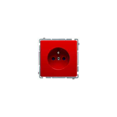 Single socket-outlet (module) 230V, aluminum metallic