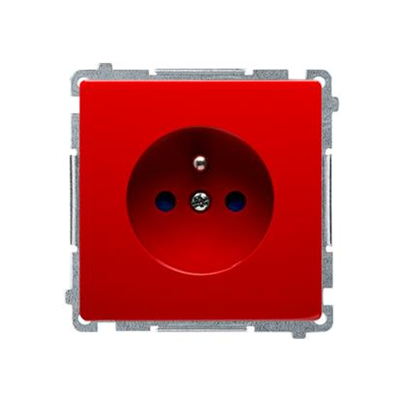 Single socket-outlet (module) 230V, aluminum metallic