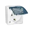 Single socket-outlet with earthing type Schuko IP54 white 16A