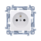Single socket outlet with grounding (module) 16A 230V white