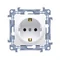 Single socket outlet with schuko grounding (module) 16A 230V white