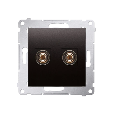 Single speaker socket (module) anthracite metallic