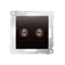 Single speaker socket (module) anthracite metallic