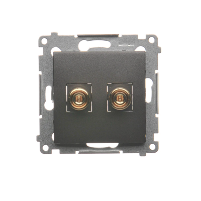 Single speaker socket (module) anthracite metallic