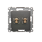 Single speaker socket (module) anthracite metallic