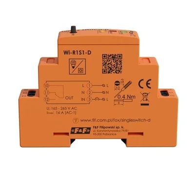 SINGLE SWITCH Pojedynczy przekaźnik Wi-Fi 230V NA SZYNE DIN