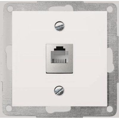 Single telephone socket RJ12 keystone jack cream