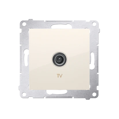 Single TV antenna socket (module) cream