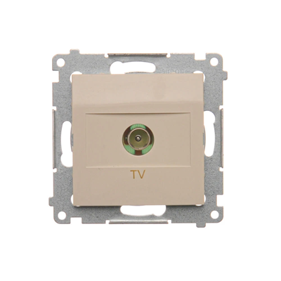 Single TV antenna socket (module) cream