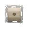 Single TV antenna socket (module) gold (metallic)