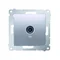 Single TV antenna socket (module) silver (metallic)