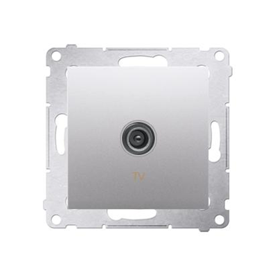 Single TV antenna socket (module) silver (metallic)