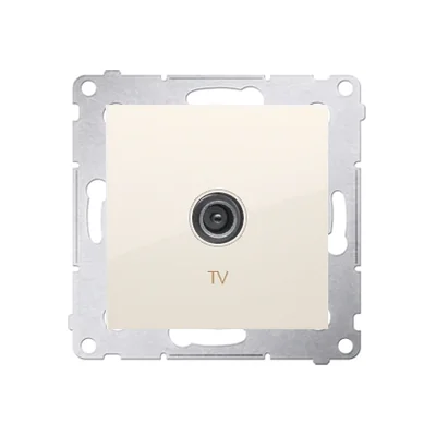Single TV anténní zásuvka (modul) krémová