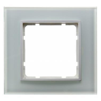 Single white glass frame