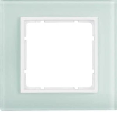 Single white glass frame