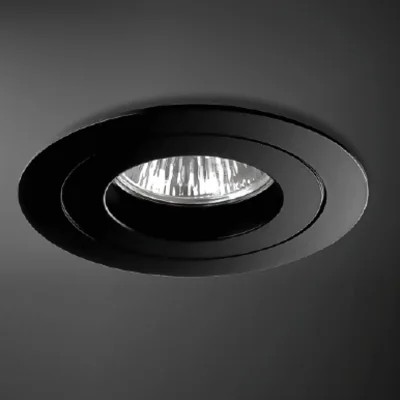 Sirca lampa wpuszczana czarna mat