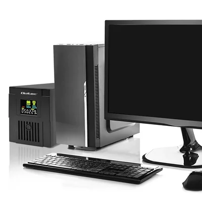 Sistema de alimentación ininterrumpida (UPS) interactivo Qoltec Line | Monolith | 1500 VA | 900 W | LCD | USB | RJ45