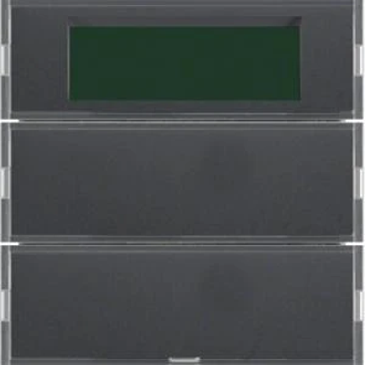 SISTEMA KNX B.1/B.3/B.7 Pulsante a 2 posti con regolatore di temperatura e display per cornici in alluminio e antracite