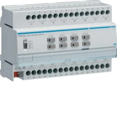 Sistema KNX Controlador de conmutación/persianas 16/8 elementos 16 A carga C, 8 mods