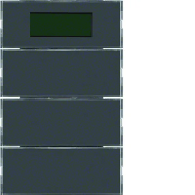 SISTEMA KNX K.1 Pulsante 3 canali con regolatore di temperatura e display antracite