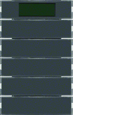 SISTEMA KNX K.1 Pulsante 5 posti con regolatore di temperatura e display antracite