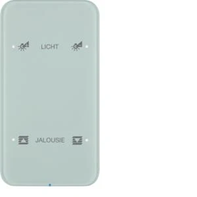 SISTEMA KNX R.1 Sensore touch, 2 canali, configurabile, vetro bianco