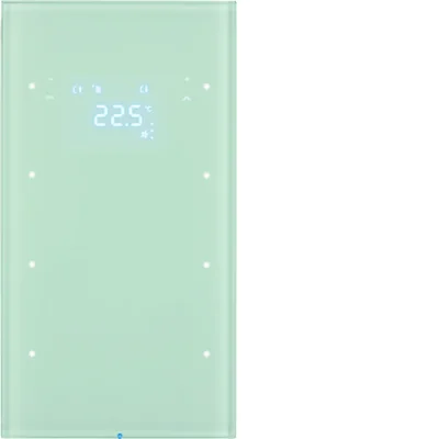 SISTEMA KNX R.3 Sensor táctil de 3 vías con controlador de temperatura, cristal blanco