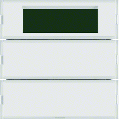 SISTEMA KNX S.1/B.1/B.3/B.7 Pulsador doble con controlador de temperatura y display para marco blanco y crema