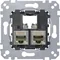 SISTEMA M Mecanismo de toma de telecomunicaciones informática 2xRJ45 cat 5e F/STP