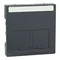 SISTEMA M Placa central doble para conector RJ45 Schneider Electric, antracita