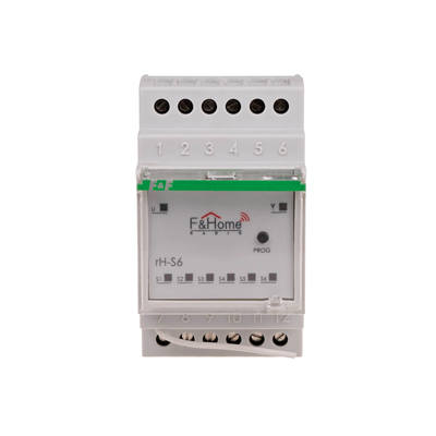 Six-channel transmitter for DIN rail