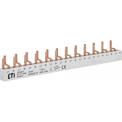 SKN0021/10 Barra colectora aislada de 10 mm2 (para interruptores automáticos KZS-1M o ETIMAT 1N)