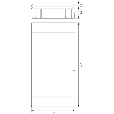Skrzynka rozdzielcza podtynkowa SRp-36/B (3x12) (N+PE)