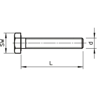 SKS 10x80 F Hexagon Head Bolt with Nut and Washer