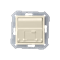 Slanted RJ45 x1 socket cover beige