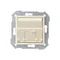 Slanted RJ45 x1 socket cover beige