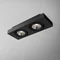 Sleek 111x2 Sconce applique noir mat
