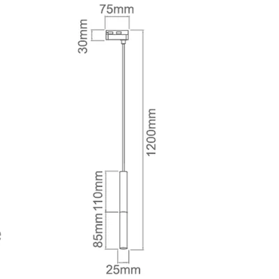 SLIMI S NERO TRACK Schienenlampe 3,5W G9 schwarz