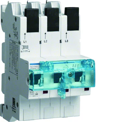 SLS Conmutador selectivo 63A 3P carriles E 12x5/10mm 40mm