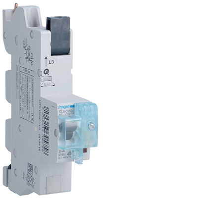 SLS Selective circuit breaker 1P Cs 50A busbar 12x5/10mm 40mm L3