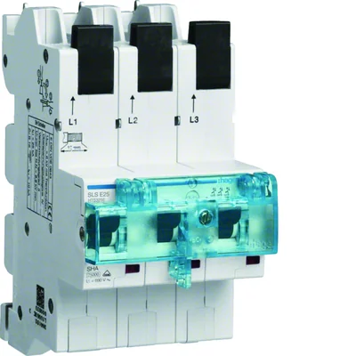 SLS Selective circuit breaker 25A 3P E rails 12x5/10mm 40mm